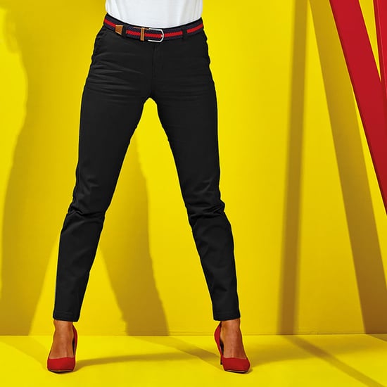 Asquith & Fox Womens/Ladies Casual Chino Trousers (Black) - Image 2