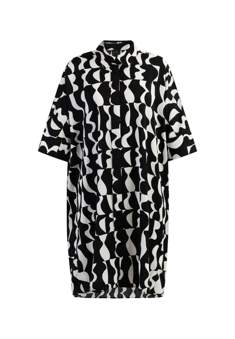 Dreimaster Shirt-dress women black white - Image 1