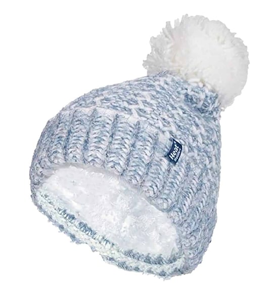 Gorro térmico de invierno para mujer con forro polar y pompón - Image 1