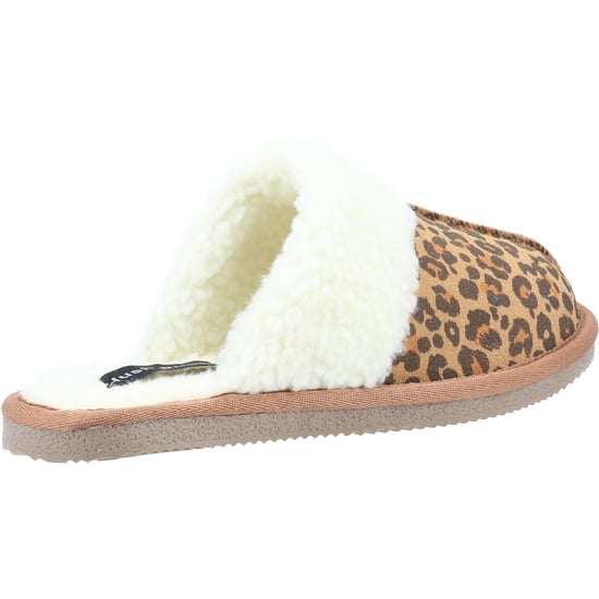 Hush Puppies Womens/Ladies Arianna Leopard Print Suede Slippers (Brown/White) - Image 2