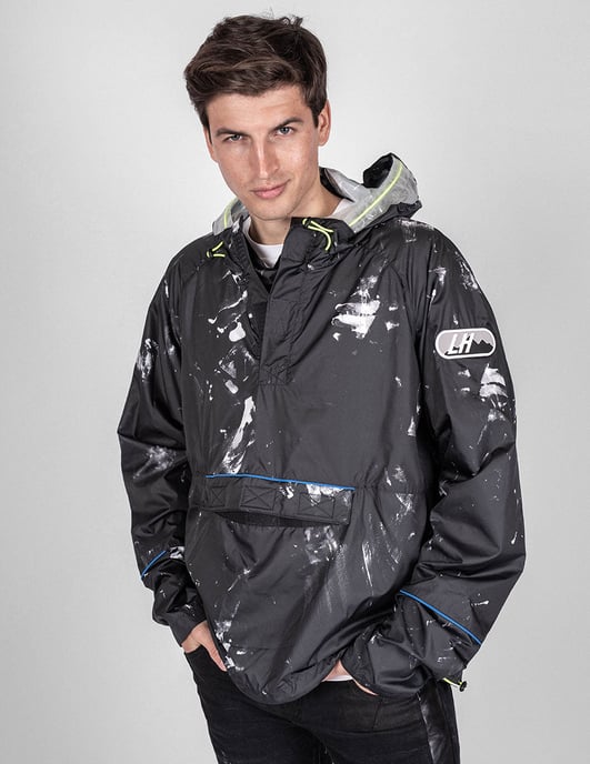 Les Hommes Chaqueta K Way del hombre negro, Blanco - Image 3