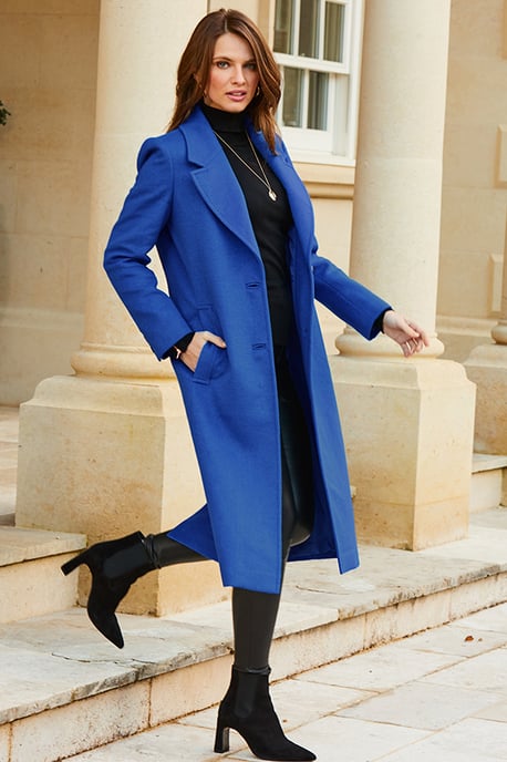 Blue Longline Coat