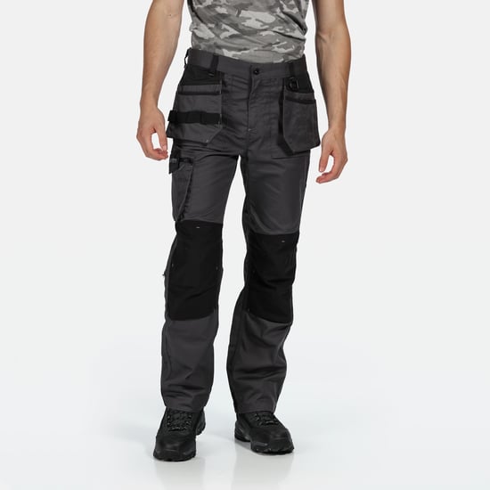 Regatta Mens Incursion Work Trousers (Iron/Black) - Image 4