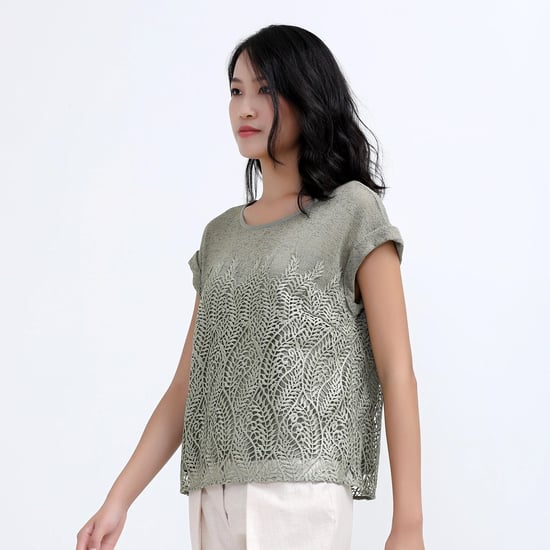 Lace and tulle T-shirt - Image 2