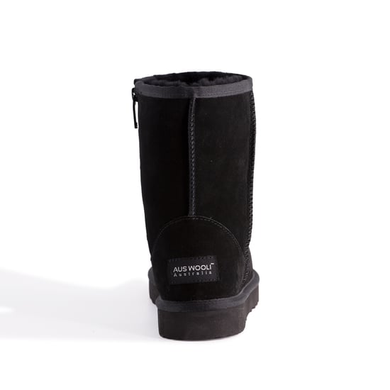Aus Wooli "Bronte" Australia Mid Calf Zip, Black