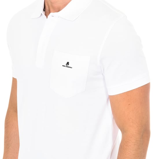 Karl Lagerfeld Hombre Polo Básico de Manga Corta Blanco - Image 2