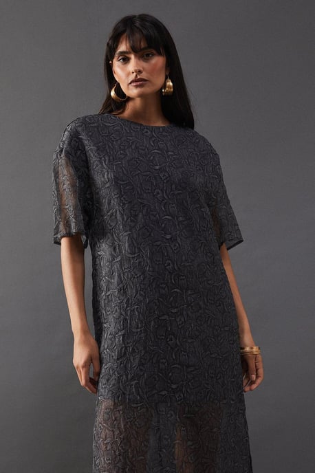Premium Tissue Organza Midaxi T-shirt Dress - Image 2