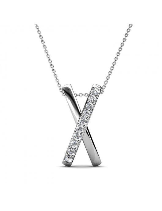 Colgantes X Duo - Plata y Cristal - Image 1