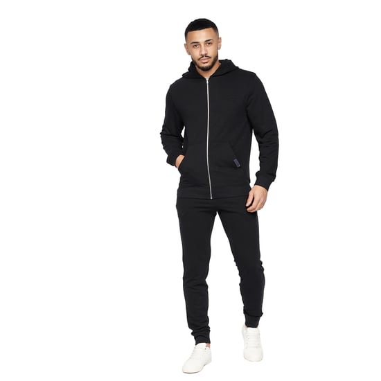 Crosshatch Mens Braxson Full Zip Hoodie (Black) - Image 4