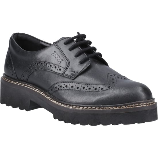 Pod Kortney Leather Women's Black Brogues Shoes - Image 1