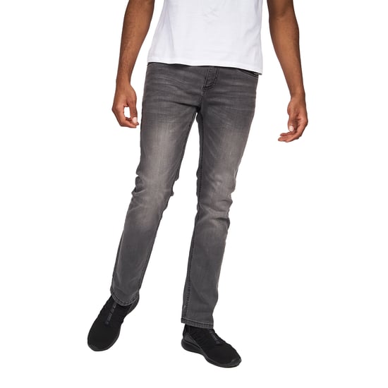 Crosshatch Mens Svelte Stretch Jeans (Grey Wash) - Image 1