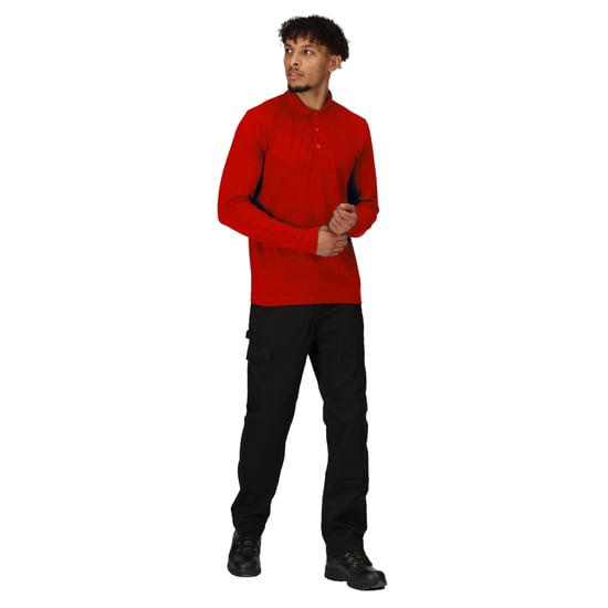 Regatta Mens Pro Long-Sleeved Polo Shirt (Classic Red)