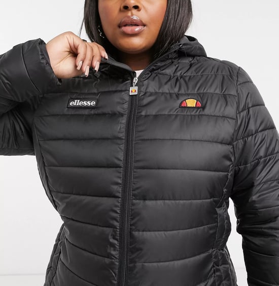 Ellesse Womens Plus Quilted Jacket In Black