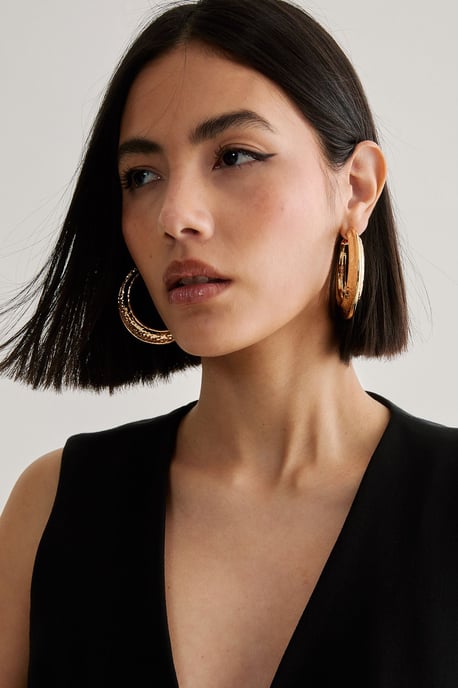 Textured Hoop Earrings