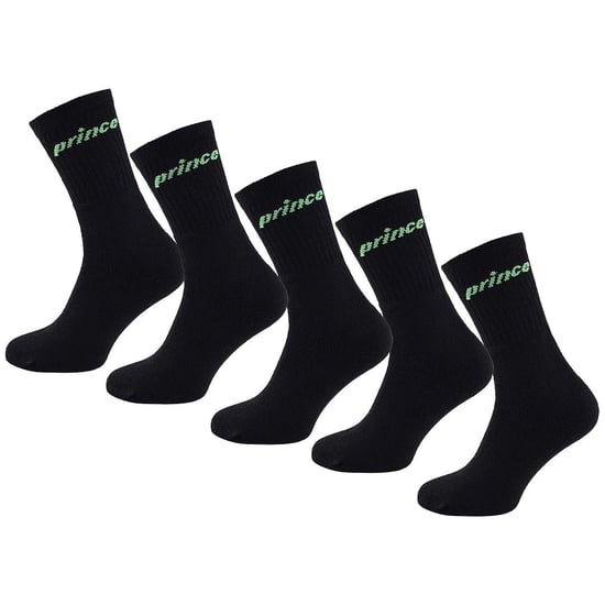 Prince Tennis paquete de 5 calcetines acolchados negros para hombre - Image 1