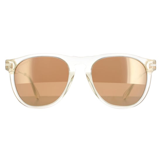 Serengeti Round Mens Light Gold Champagne Polarized Drivers Gold Amboy