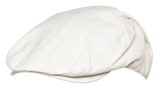 Gorra plana de lino para hombre en crema y denim - Crema - Image 1