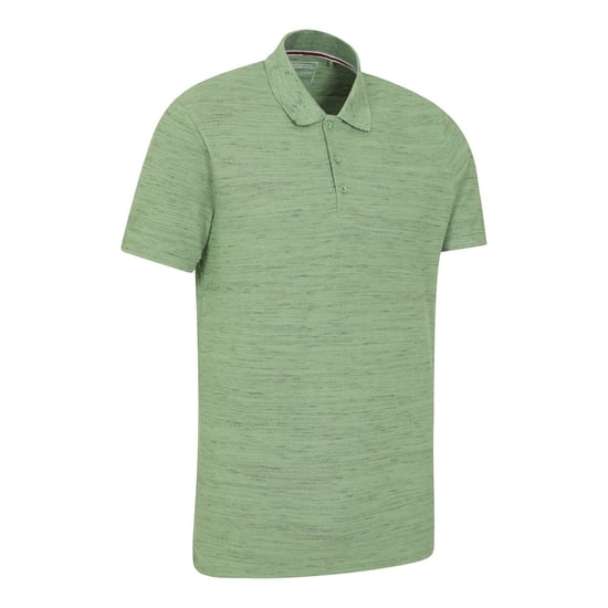 Mountain Warehouse Mens Dawnay Textured Pique Polo Shirt (Green) - Image 3