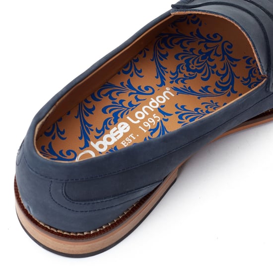 Base London Garfield Leather Men's Navy Loafers - Image 6