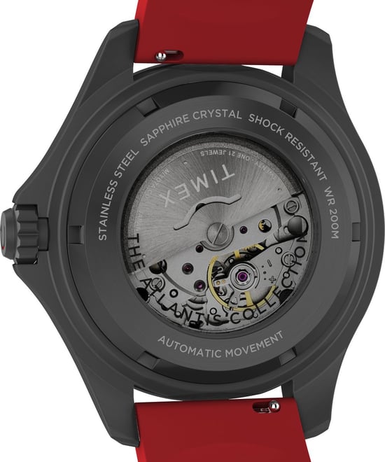 Timex Deep Water Tiburon Automatic Men's Red Watch TW2W21000 - Image 3