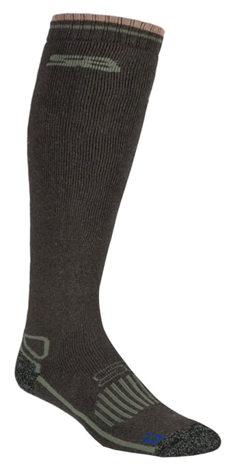 Mens Extra Long Knee High Wool Blend Thermal Boot Socks for Wellies - Image 1
