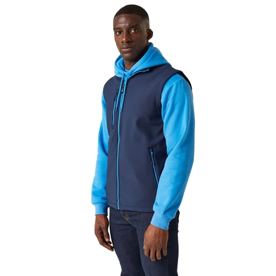 Regatta Mens Navigate Softshell 2 Layer Body Warmer (Navy/French Blue)