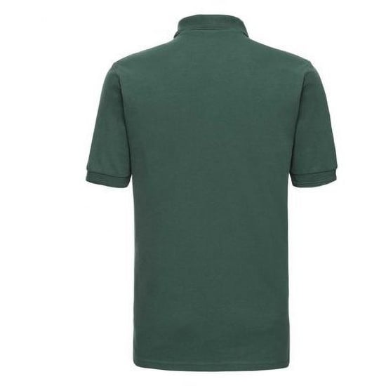 Russell Mens Ripple Collar & Cuff Short Sleeve Polo Shirt (Bottle Green) - Image 2