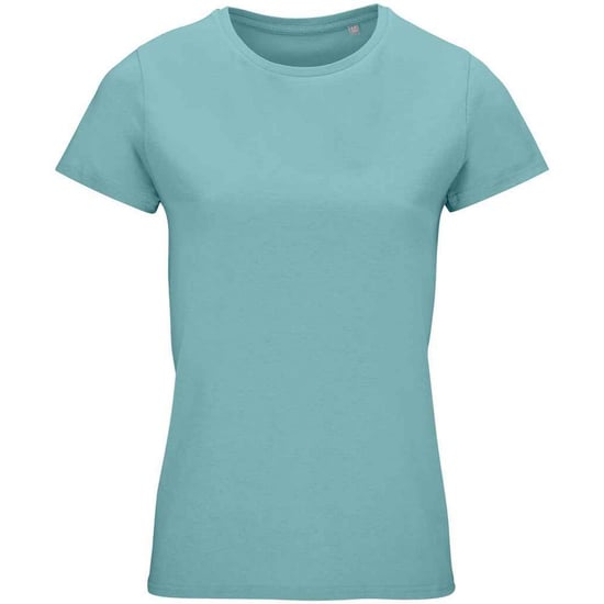 SOLS Womens/Ladies Crusader Organic T-Shirt (Pool Blue) - Image 1