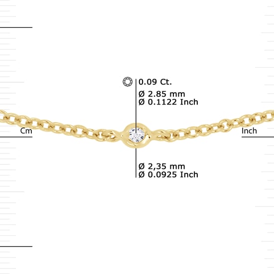 DIADEMA - Necklace with Diamonds - Yellow Gold