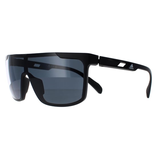 Adidas Shield Mens Matte Black Smoke Polarized SP0020