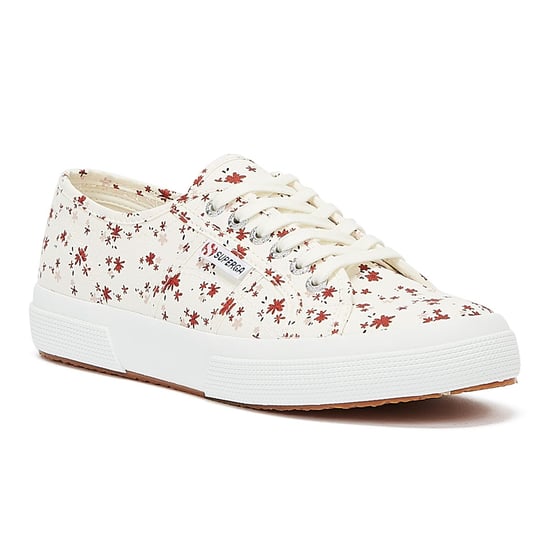 Superga 2750 Cotu Print Womens White Trainers - Image 2