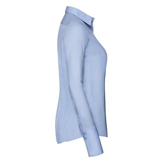 Russell Collection Womens/Ladies Ultimate Stretch Slim Long-Sleeved Shirt (Bright Sky) - Image 3