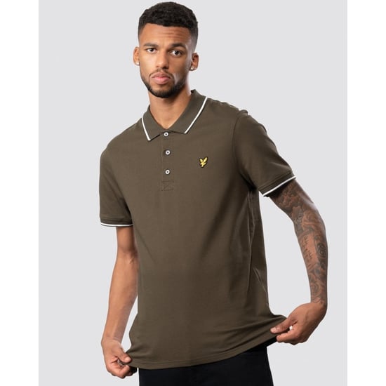 Polo Lyle and Scott en Olivgrun mit Streifen - Image 1