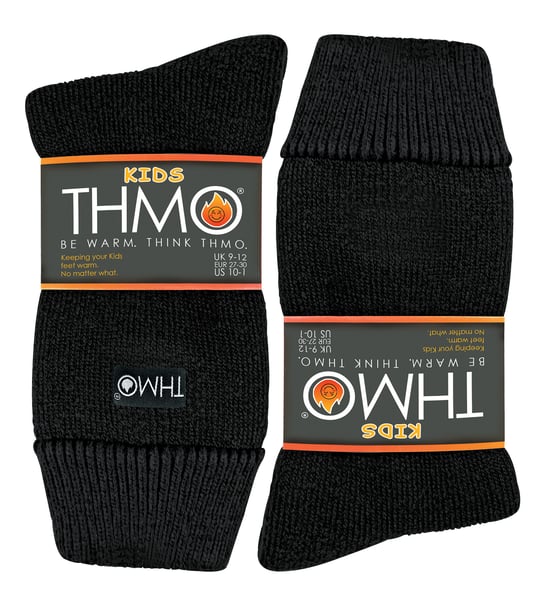 Calcetines térmicos de invierno para niños | THMO | Calcetines de forro polar para niños y niñas - Negro - Image 2