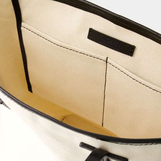 Tote Bag Anchor Tall - J.W. Anderson - Lienzo - Marfil/Negro - Image 5