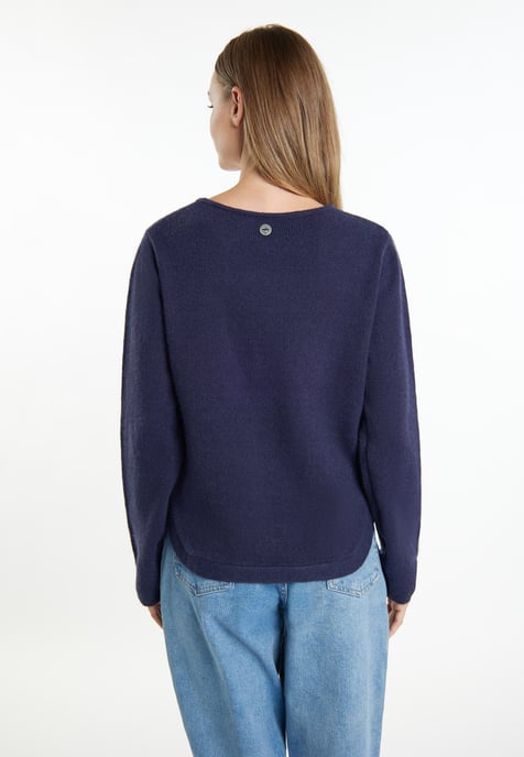 Dreimaster Knitted pullover women marine - Image 4