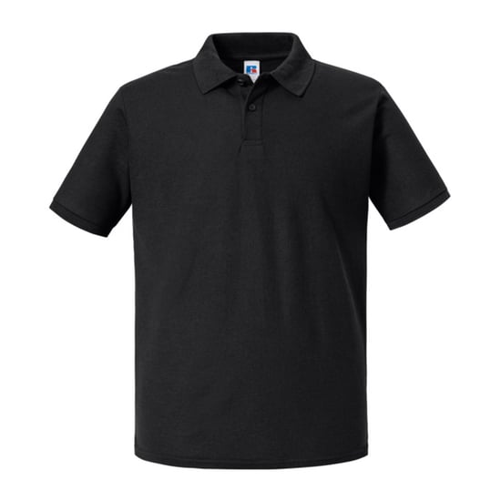 Russell Mens Authentic Eco Polo Shirt (Black) - Image 1