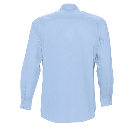 SOLS Mens Oxford Long-Sleeved Shirt (Sky Blue) - Image 2