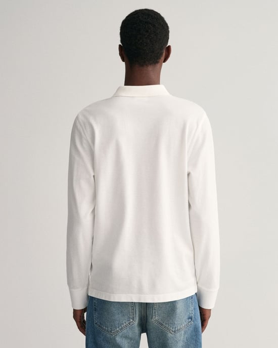 GANT Mens Regular Fit Long Sleeve Shield Logo Pique Rugger - Image 2