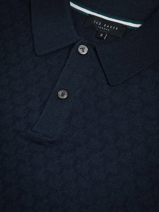 Ted Baker | Mens Long Sleeve Knitted Polo Shirt - Morar