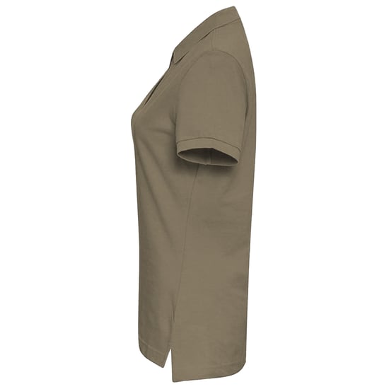 Asquith & Fox Womens/Ladies Plain Short Sleeve Polo Shirt (Khaki) - Image 3