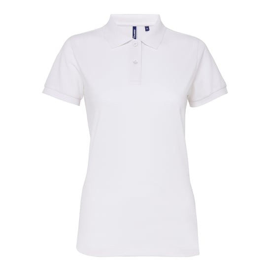 Asquith & Fox Womens/Ladies Short Sleeve Performance Blend Polo Shirt (White) - Image 1
