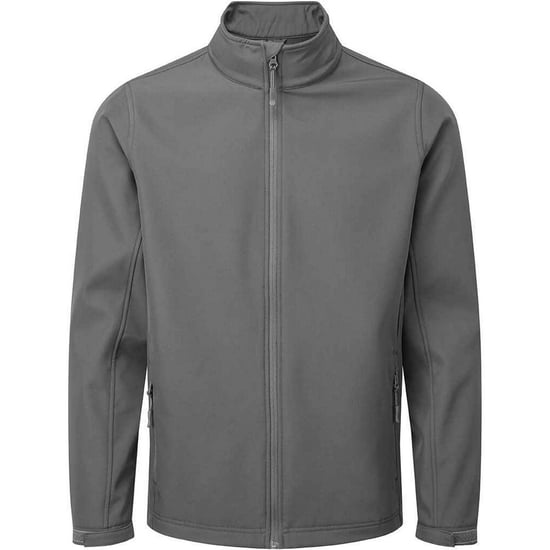 Premier Mens Recycled Wind Resistant Soft Shell Jacket (Dark Grey) - Image 1