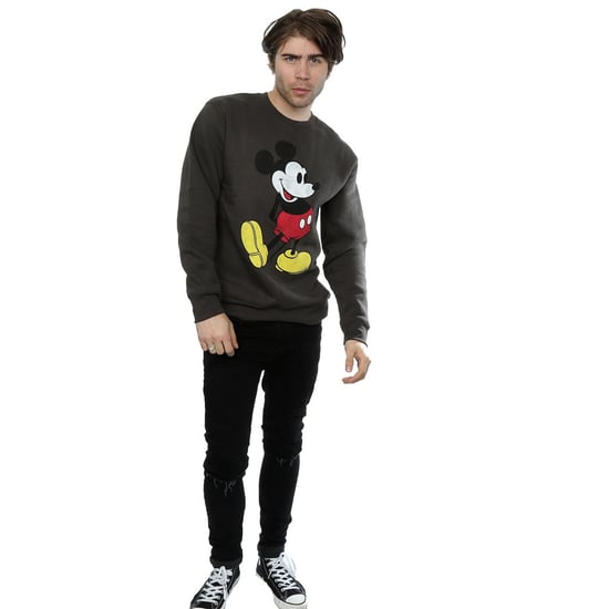 Disney Mens Mickey Mouse Classic Kick Sweatshirt (Light Graphite) - Image 4