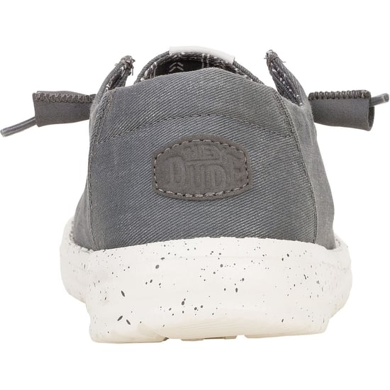 HEYDUDE Wendy Canvas 100% Cotton Women's Dark Grey Loafers - Image 2