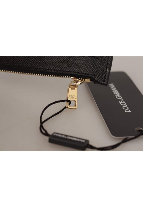 Dolce & Gabbana Women's Black Leather #DGLovesLondon  Cardholder Coin Case  Wallet