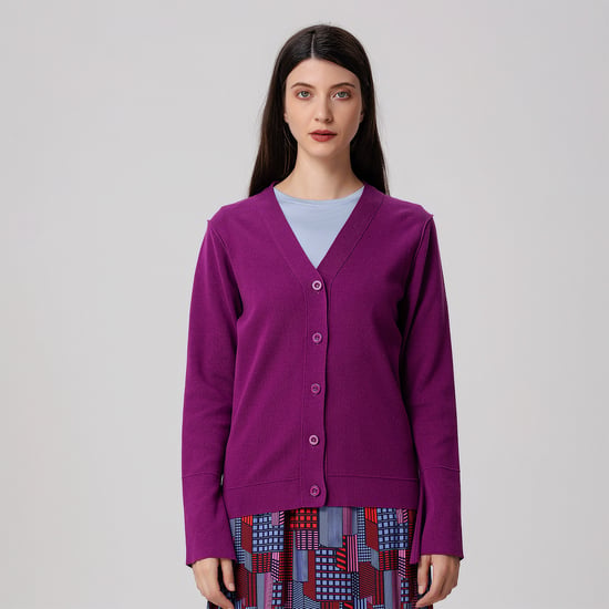 V neckline cardigan - Image 2