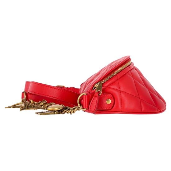 Balenciaga Quilted XXS Souvenier Charms Belt Bag in Red Leather - Image 4