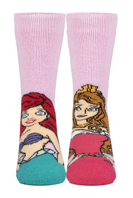 Calentadores Lite - Novedad Calcetines Princesas Disney para Niñas | Cenicienta Ariel Frozen Belle - Ariel & Princesa - Image 1