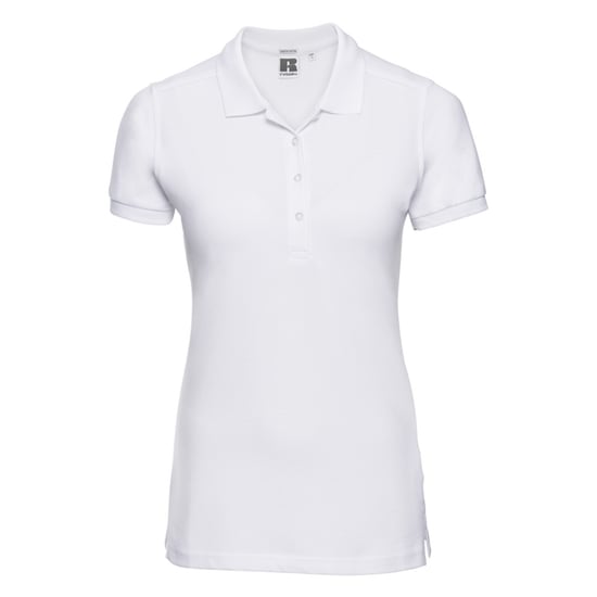 Russell Womens/Ladies Stretch Slim Polo Shirt (White) - Image 1